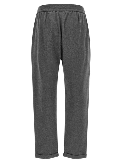 Brunello Cucinelli Graue Baumwoll-Freizeithose