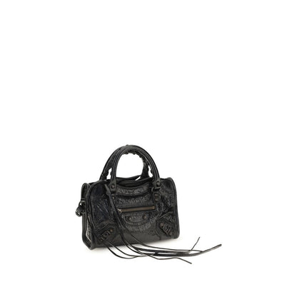 Balenciaga Schwarze Lammleder Schultertasche Ovis Aries Aries