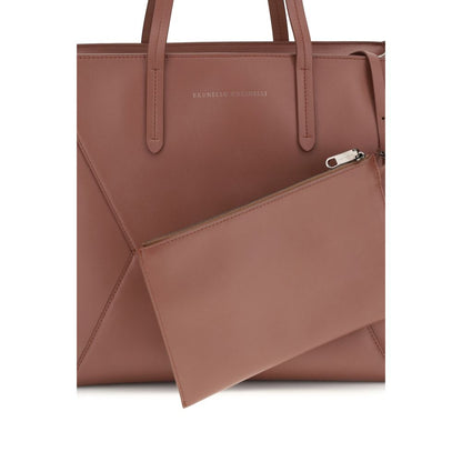 Brunello Cucinelli Multicolor Calf Leather Bos Taurus Handtasche
