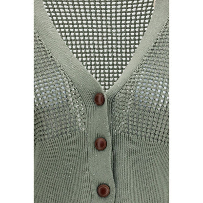 Brunello Cucinelli Baumwoll-Cardigan in Zweifarbenoptik
