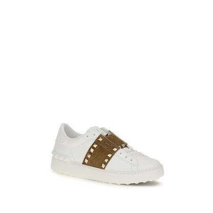 Valentino Garavani Weiße Bos Taurus Kalbsleder Athletic Sneaker