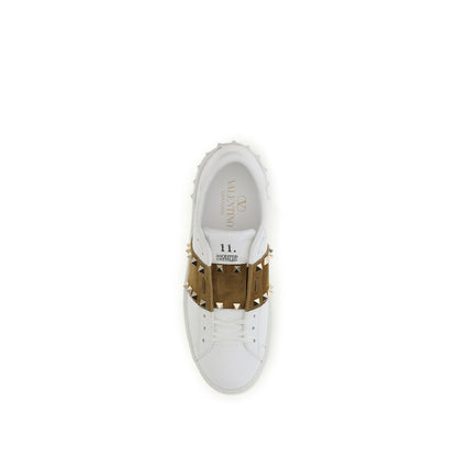 Valentino Garavani Weiße Bos Taurus Kalbsleder Athletic Sneaker