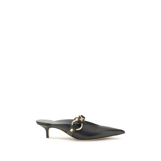 Balenciaga Schwarze Bos Taurus Kalbsleder-Mules