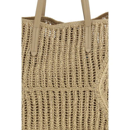 Brunello Cucinelli Beige Raffia Handtasche
