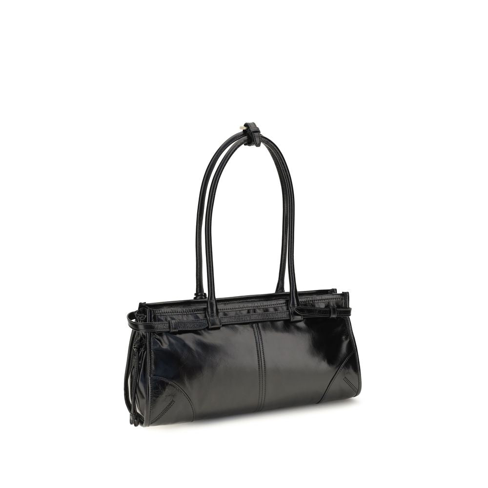 Prada Schwarze Kalbsleder Bos Taurus Handtasche