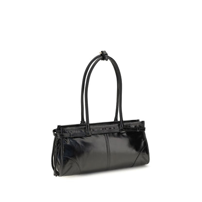Prada Schwarze Kalbsleder Bos Taurus Handtasche