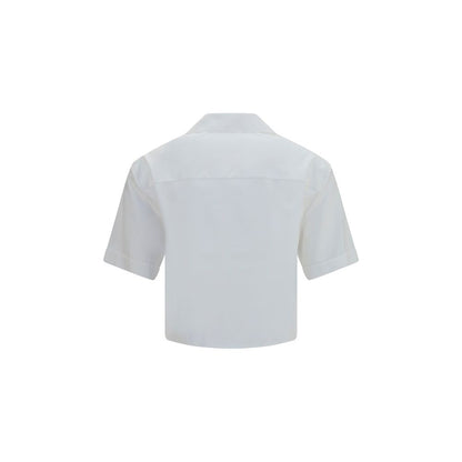 Versace Weißes Baumwollkleidhemd