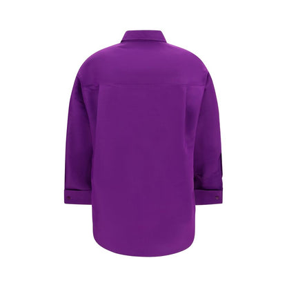 Balenciaga Lila Baumwoll-Kleidhemd