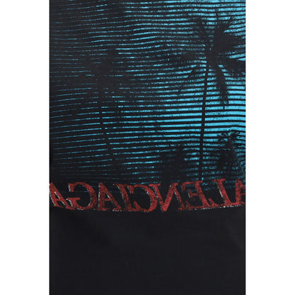 Balenciaga Schwarzes Baumwoll-T-Shirt