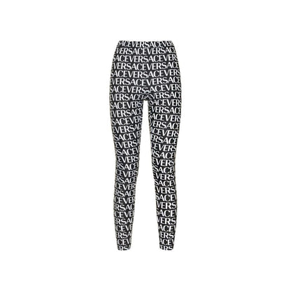 Versace Schwarze Leggings aus Elasthan