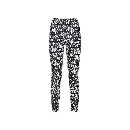 Versace Schwarze Leggings aus Elasthan