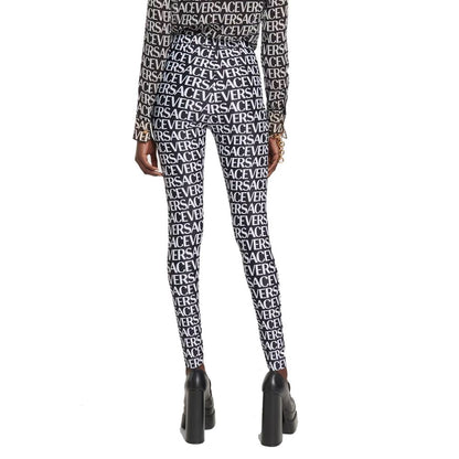 Versace Schwarze Leggings aus Elasthan
