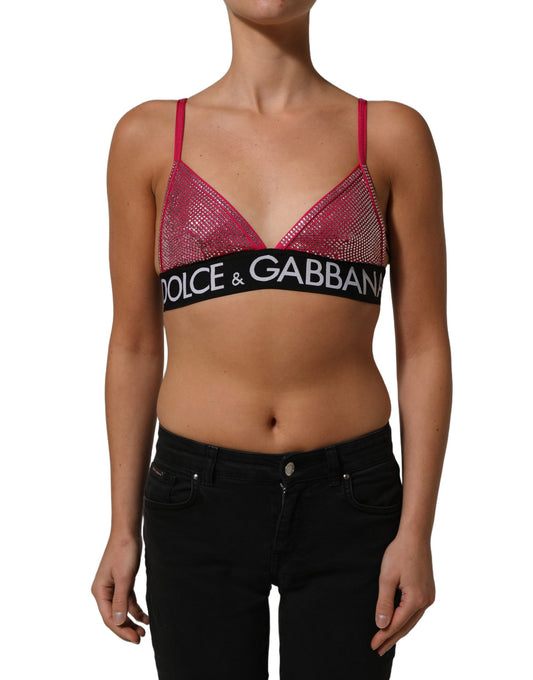 Dolce & Gabbana Pinke Kristall-Bralette