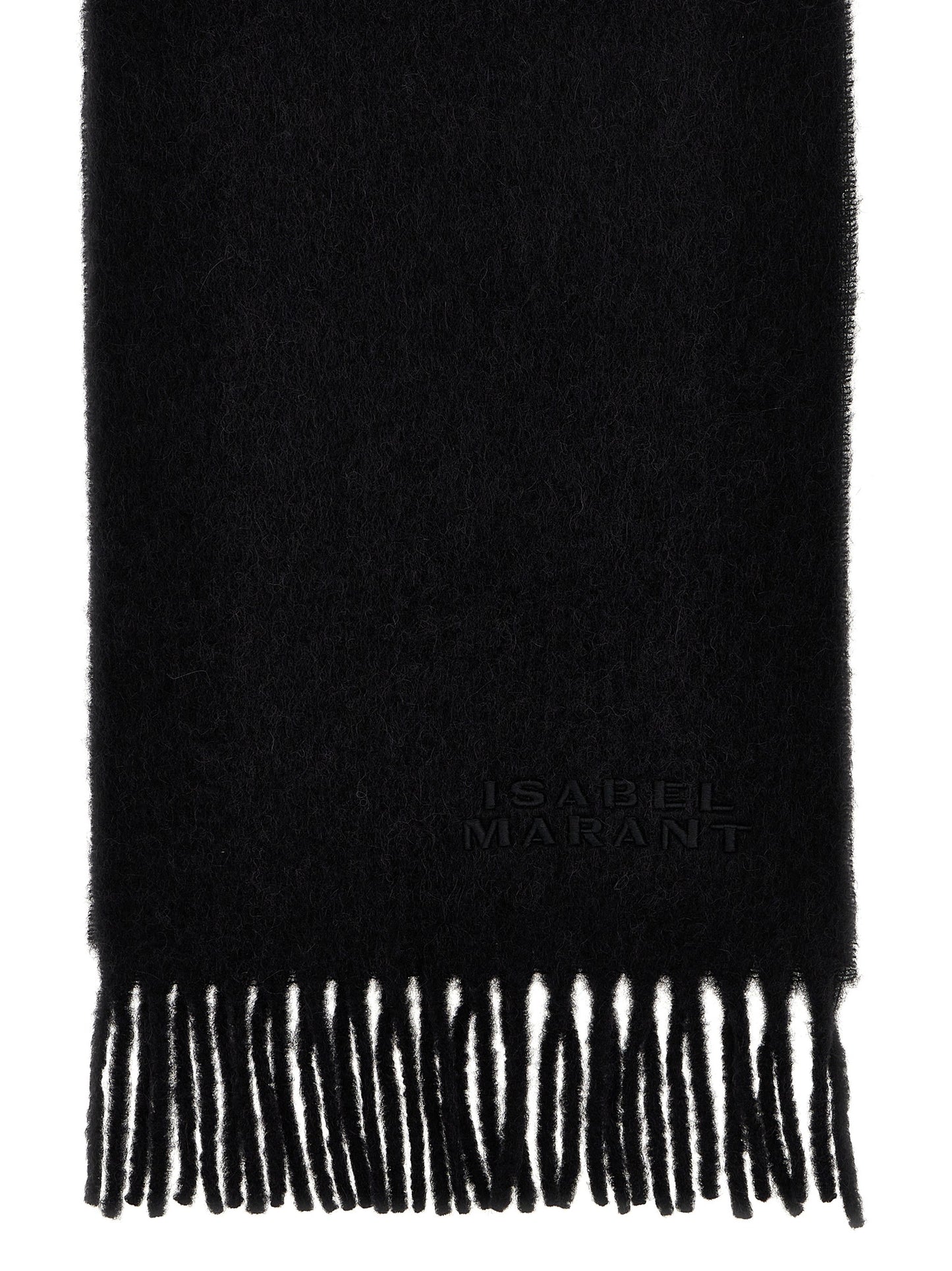 Isabel Marant Schwarzer Schal aus Alpaka und Leder