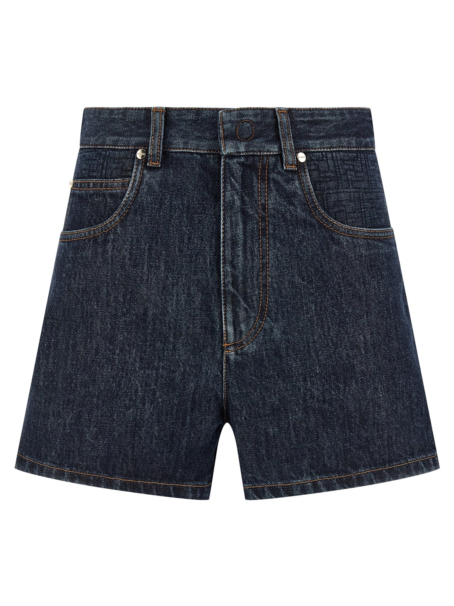 Fendi Blaue Baumwoll-Bermudashorts