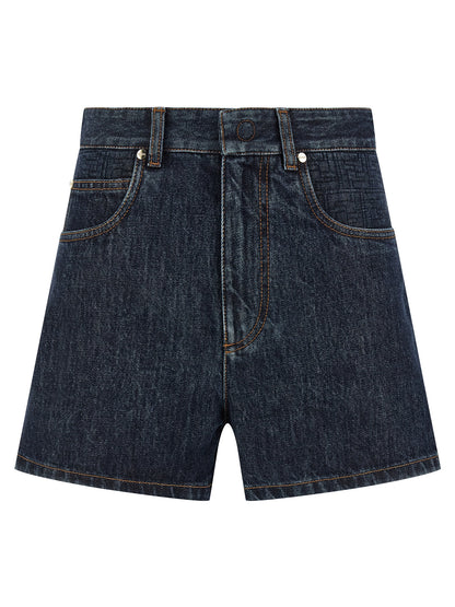 Fendi Blaue Baumwoll-Bermudashorts