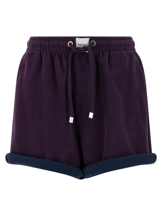 The Attico Lila Baumwoll-Bermudashorts