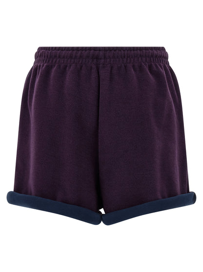 The Attico Lila Baumwoll-Bermudashorts