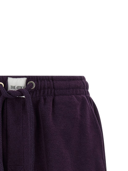 The Attico Lila Baumwoll-Bermudashorts