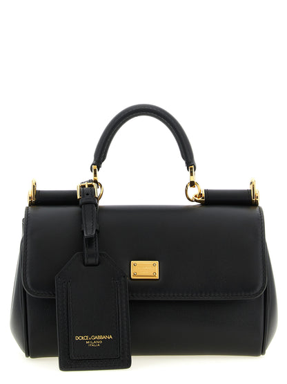 Dolce & Gabbana Schwarze Kalbsleder-Handtasche