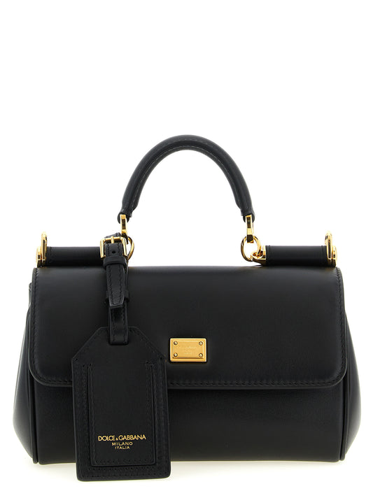 Dolce & Gabbana Schwarze Kalbsleder-Handtasche