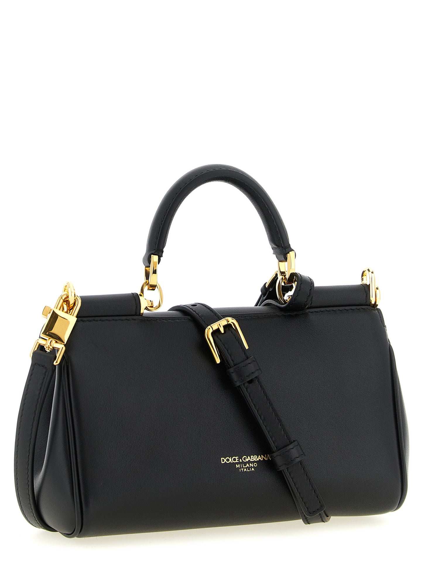 Dolce & Gabbana Schwarze Kalbsleder-Handtasche