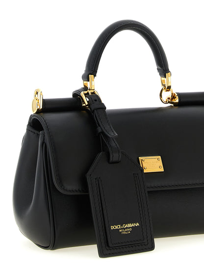Dolce & Gabbana Schwarze Kalbsleder-Handtasche