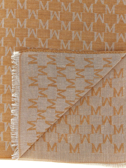 Max Mara Brauner Baumwoll-Foulard