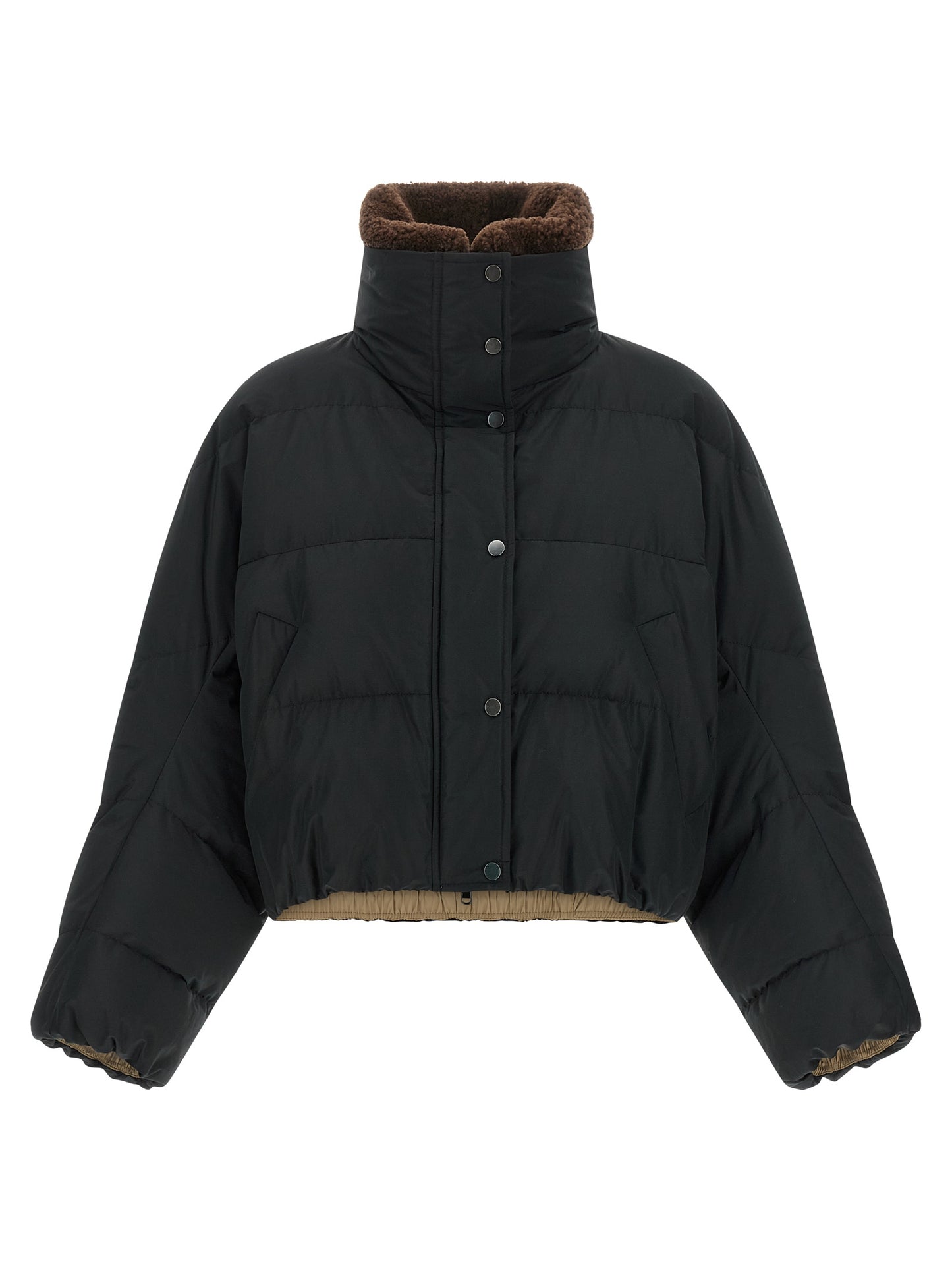 Brunello Cucinelli Schwarze Baumwoll-Shell-Jacke