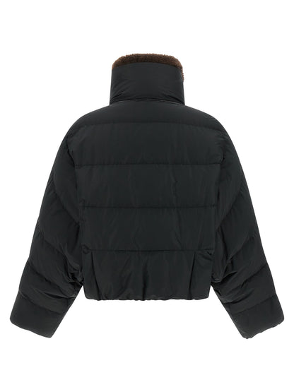 Brunello Cucinelli Schwarze Baumwoll-Shell-Jacke