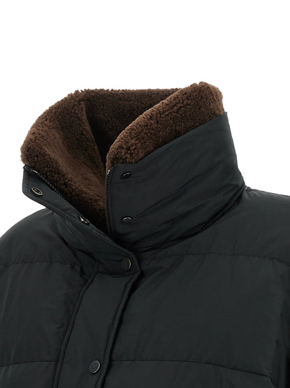 Brunello Cucinelli Schwarze Baumwoll-Shell-Jacke