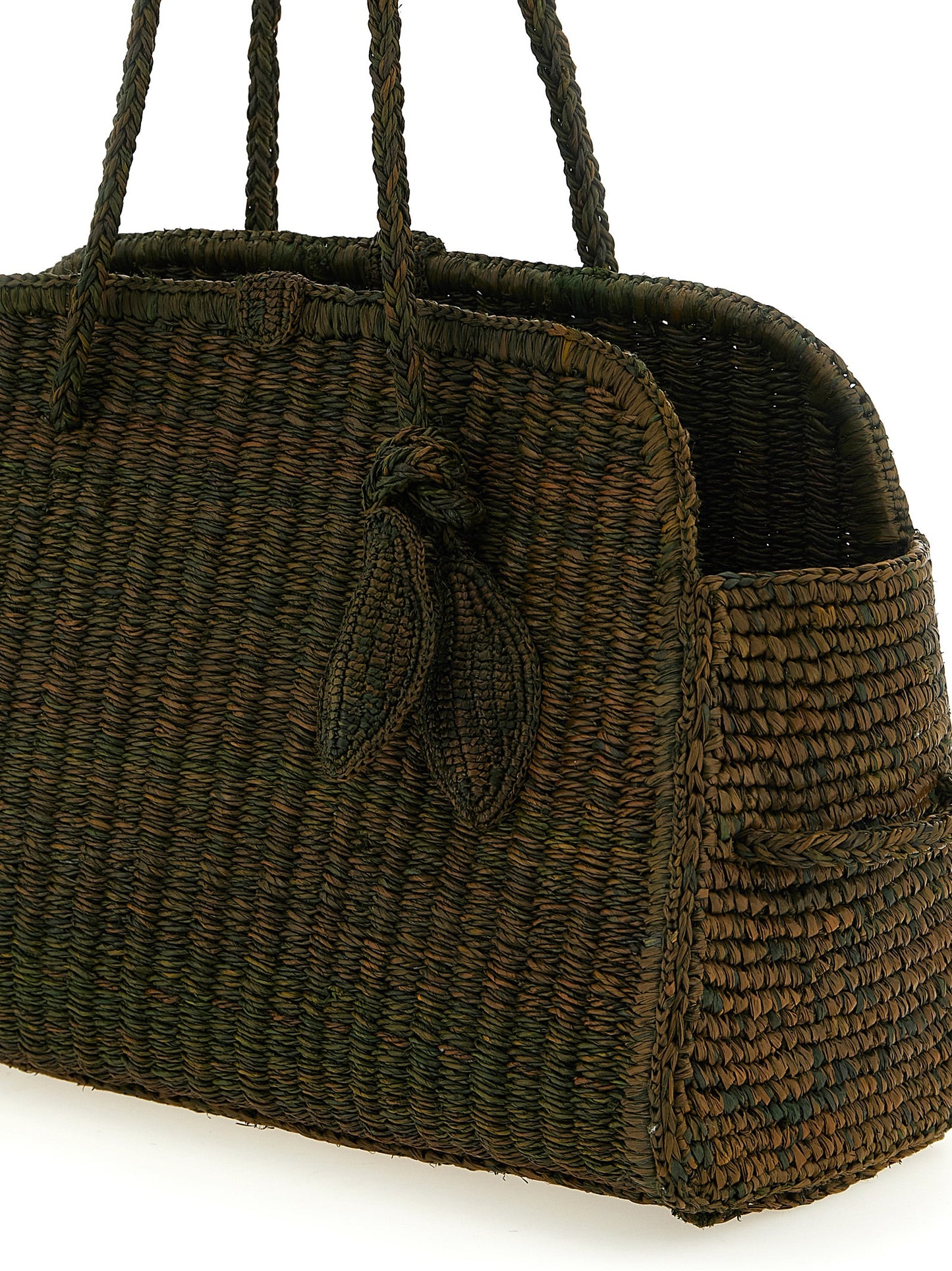 Jacquemus Zweifarbige Raffia-Tragetasche