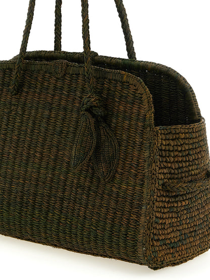 Jacquemus Zweifarbige Raffia-Tragetasche