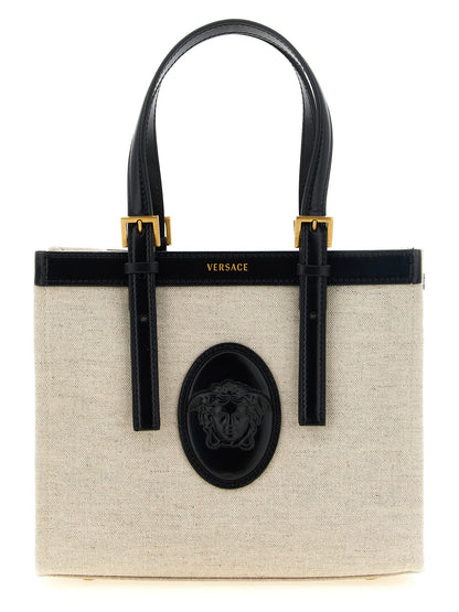 Versace Beige Leinen-Tragetasche