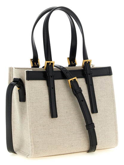 Versace Beige Leinen-Tragetasche