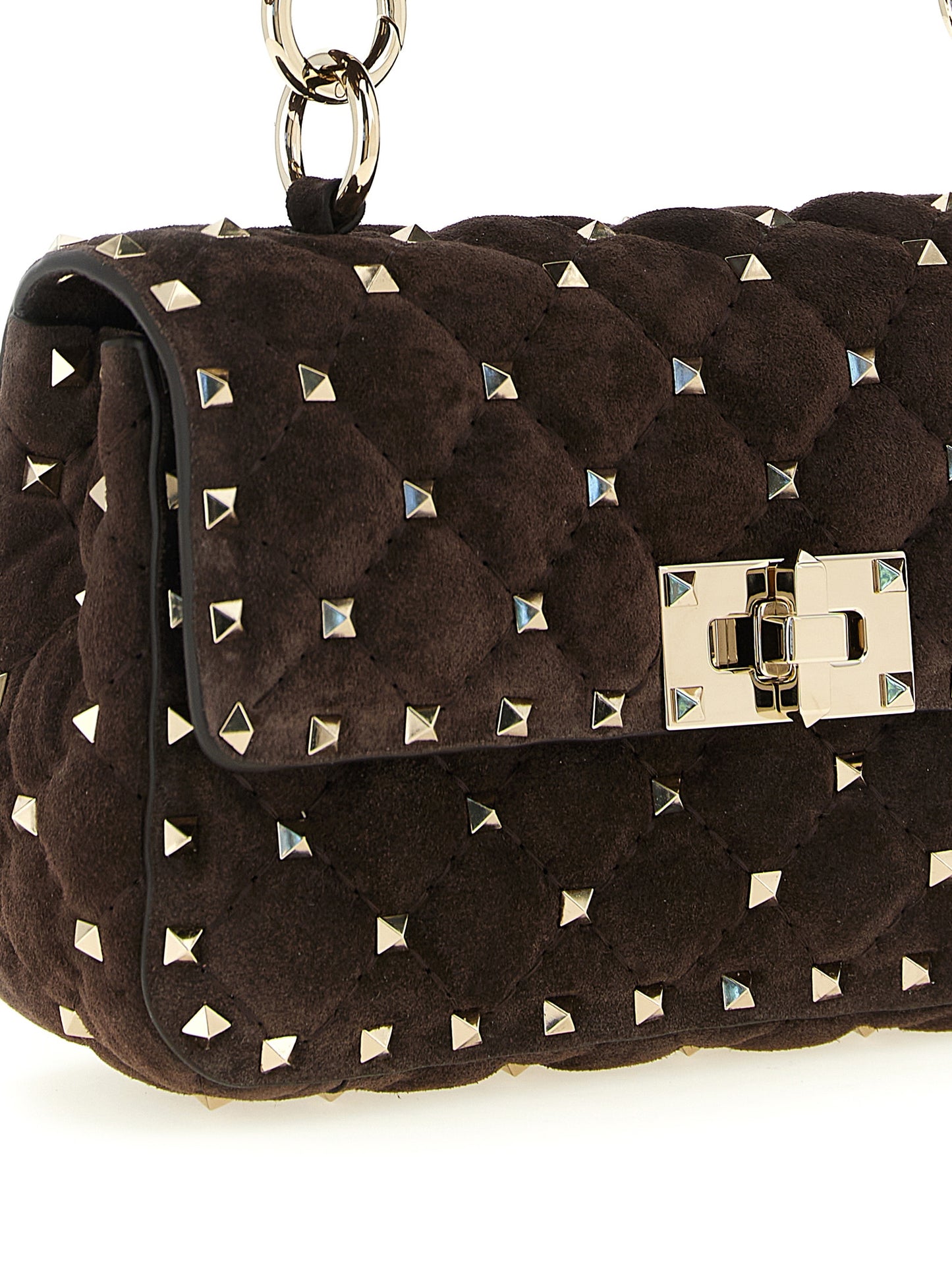 Valentino Garavani Braunes Kalbsleder Damen Crossbody Tasche