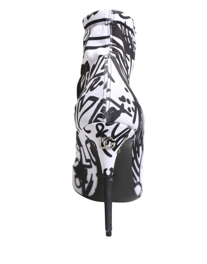 Dolce & Gabbana White Polyester Boots