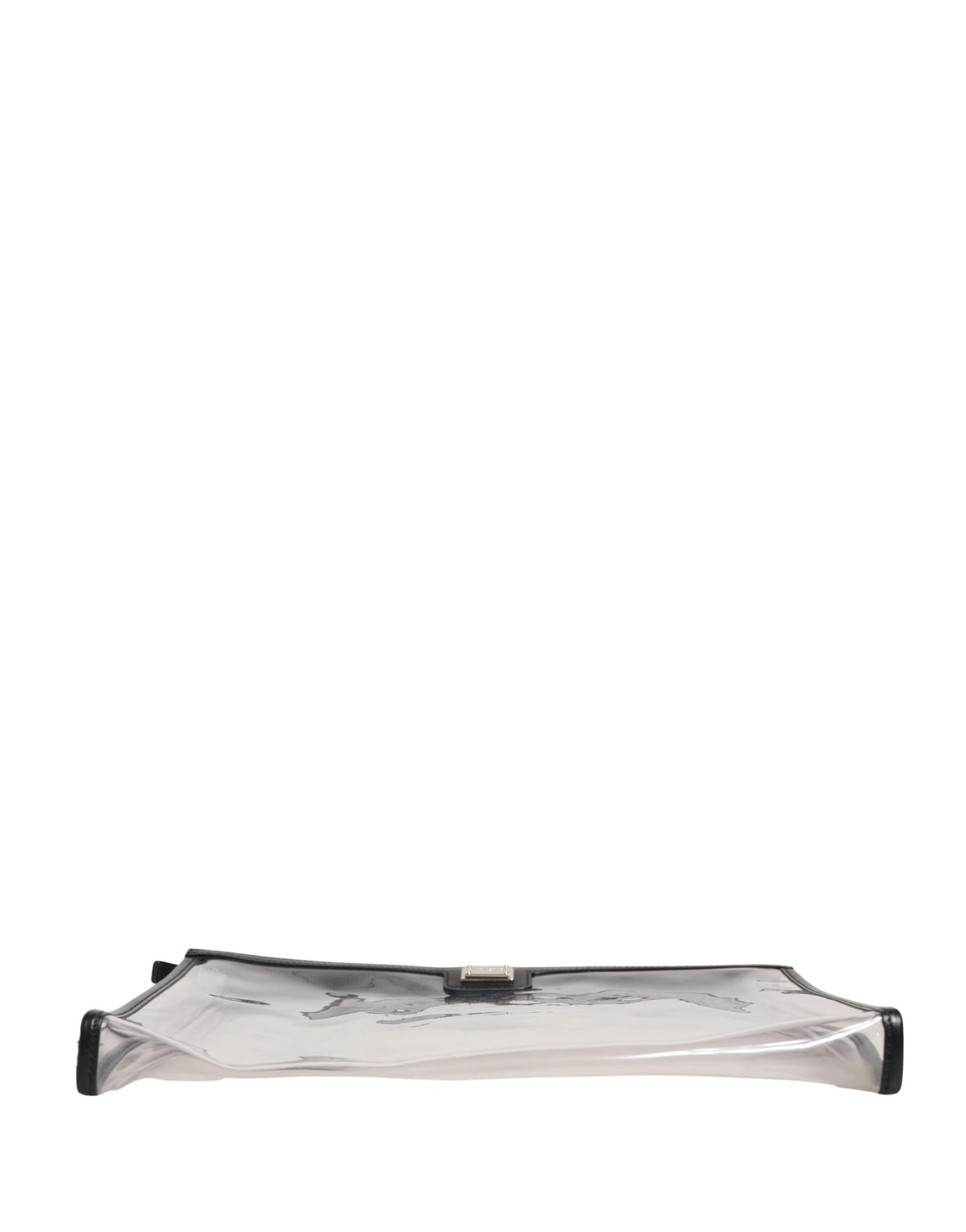 Dolce & Gabbana Transparente PVC-Clutch mit Kalbslederbesatz
