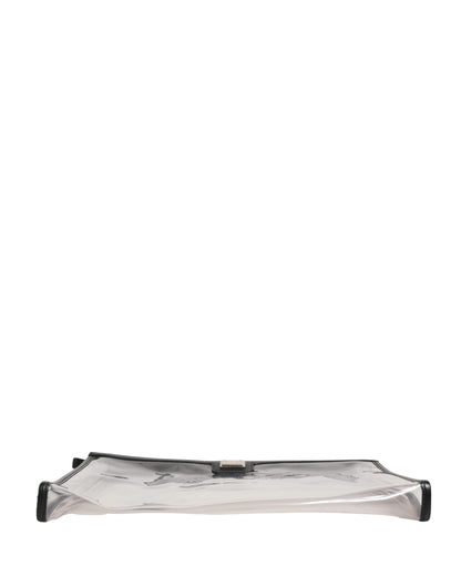 Dolce & Gabbana Transparente PVC-Clutch mit Kalbslederbesatz