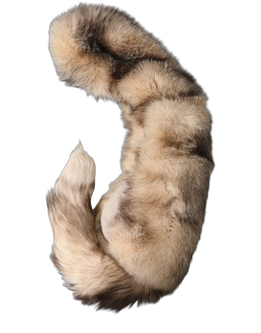Dolce & Gabbana Brauner Polarfuchs-Pelzkragen