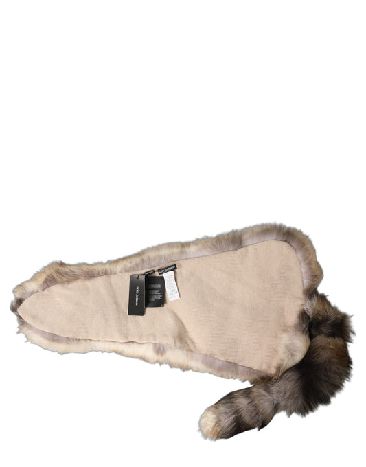 Dolce & Gabbana Brauner Frostfuchs Pelz Halswärmer Winterschal