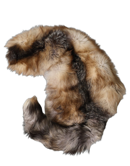 Dolce & Gabbana Brauner Polarfuchs-Pelzkragen