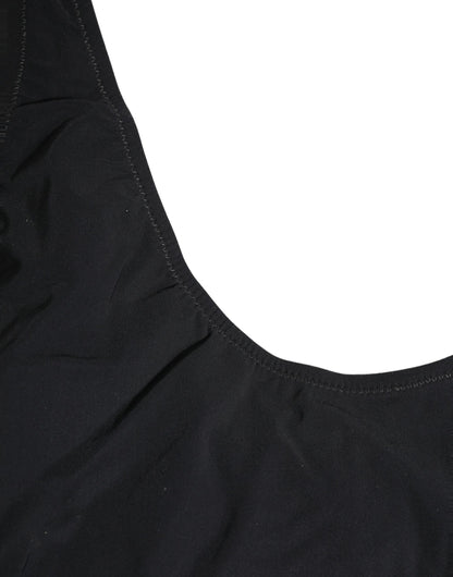 Dolce & Gabbana Schwarzer Badeanzug mit Cut-Out und Logo
