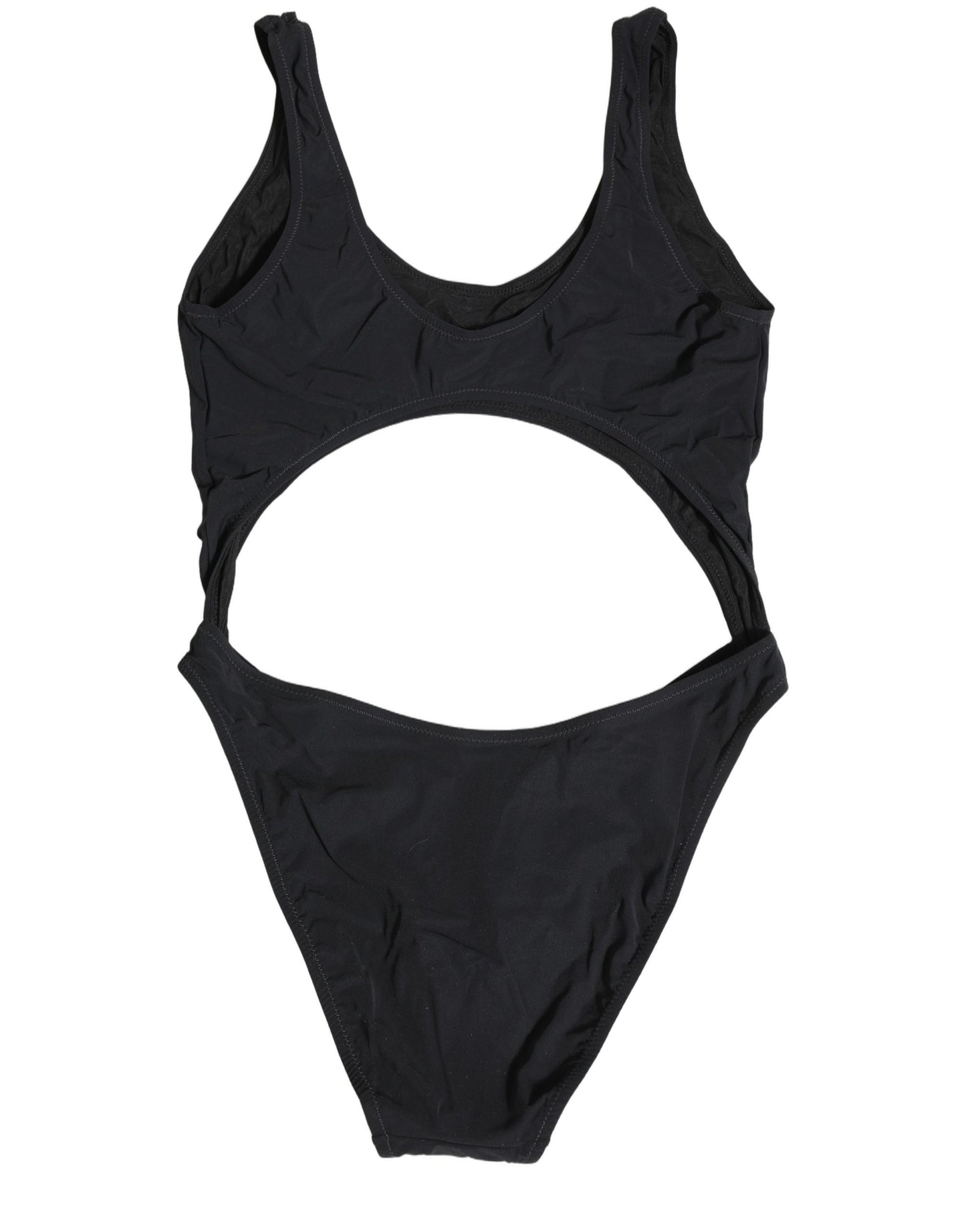 Dolce & Gabbana Schwarzer Badeanzug mit Cut-Out und Logo