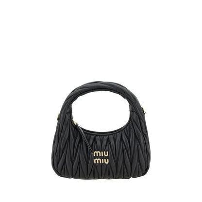 Miu Miu Schwarze Kalbsleder Bos Taurus Handtasche
