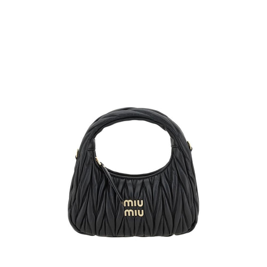 Miu Miu Schwarze Kalbsleder Bos Taurus Handtasche