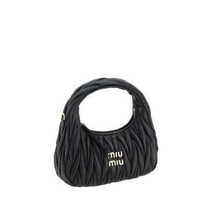 Miu Miu Schwarze Kalbsleder Bos Taurus Handtasche