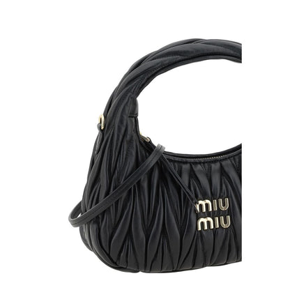 Miu Miu Schwarze Kalbsleder Bos Taurus Handtasche