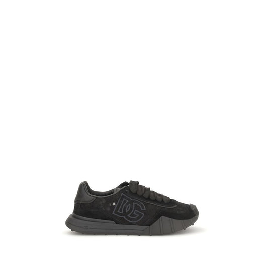 Dolce & Gabbana Schwarze Bos Taurus Kalbsleder Chunky Sneaker