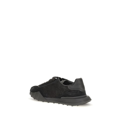 Dolce & Gabbana Schwarze Bos Taurus Kalbsleder Chunky Sneaker
